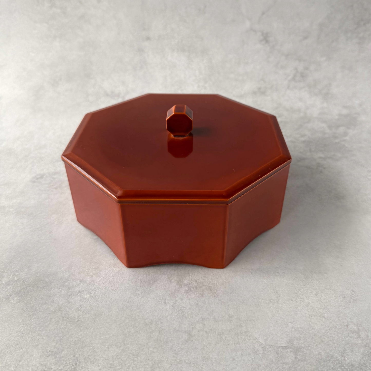 蓋付き八角漆器｜ヴィンテージ漆器｜17cmの伝統的な食器
