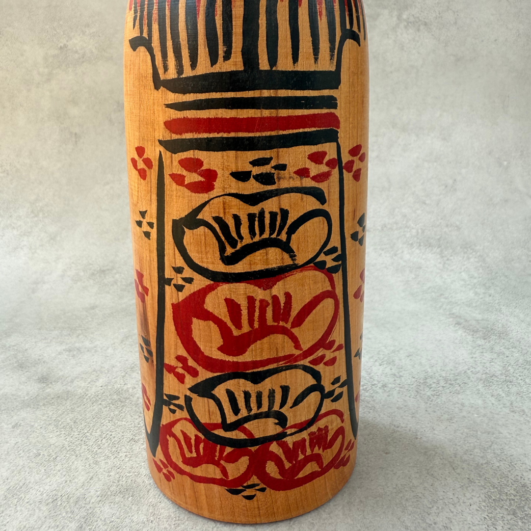 小椋久太郎 (1906–1998) 作 創作こけし | 晩年の作品 (83歳) | 29cm 大型 | 木地山系 | 銘入り | 昭和期 民芸品