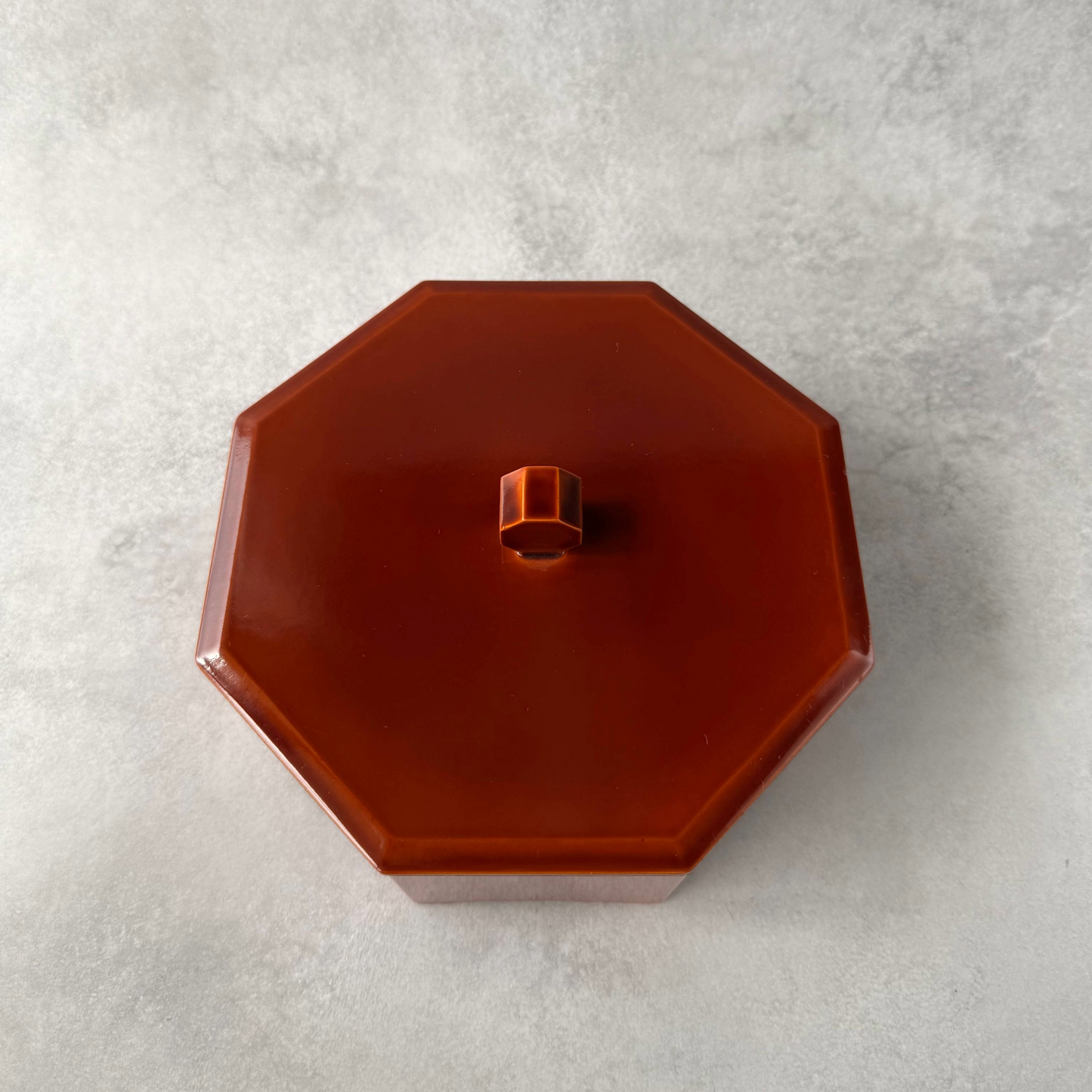 蓋付き八角漆器｜ヴィンテージ漆器｜17cmの伝統的な食器