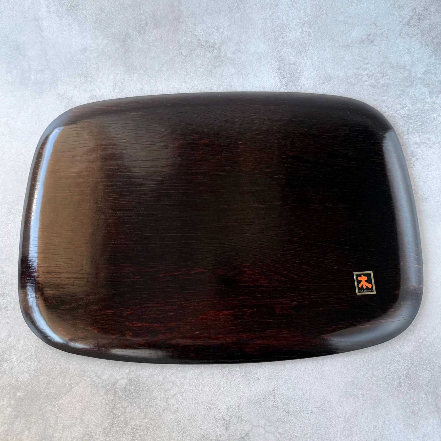 ヴィンテージ 1970年代 辻庄治作 漆器盆 | 香川漆器 | 欅材 蒔絵と螺鈿 | クレマチスの花文様 | 茶道